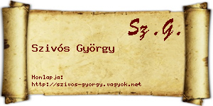 Szivós György névjegykártya